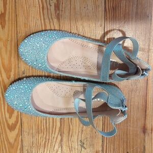 Girls rhinestone dress shoes